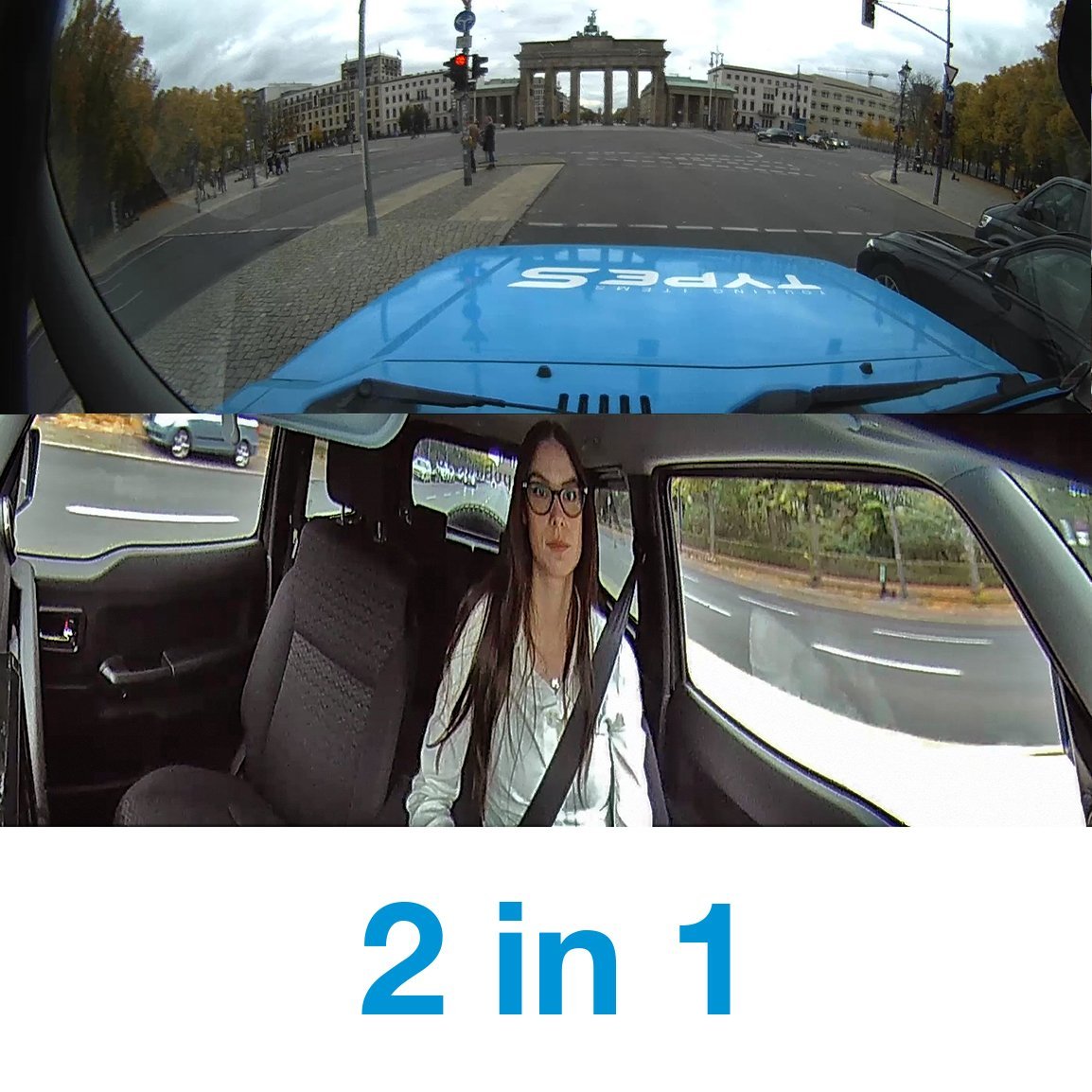 SZKJ Mini versteckte 360 Grad Fischauge Panorama Auto DVR Dash Kamera mit  WiFi Infrarot Nachtsicht Parkmonitor WDR Dual Lens vorne und hinten für  Taxi: : Elektronik & Foto